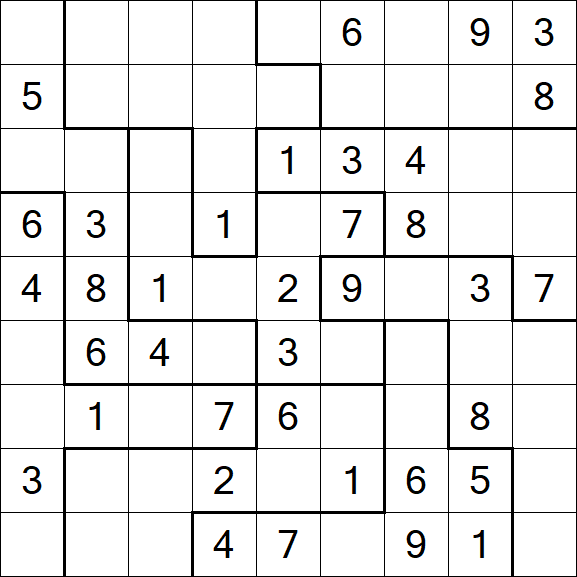 Jigsaw Sudoku - Medium