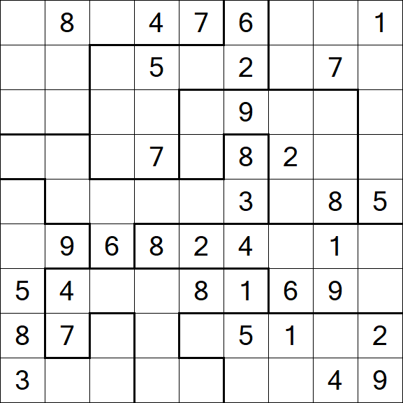 Jigsaw Sudoku - Medium
