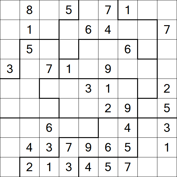 Jigsaw Sudoku - Medio