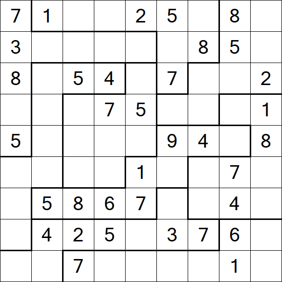 Jigsaw Sudoku - Medio