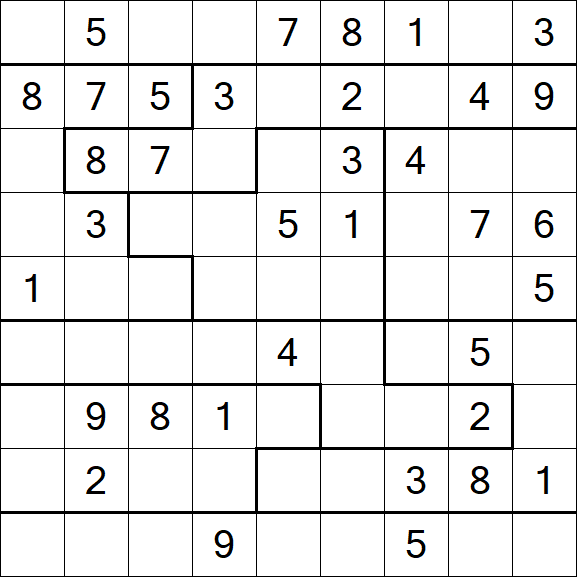 Jigsaw Sudoku - Medio