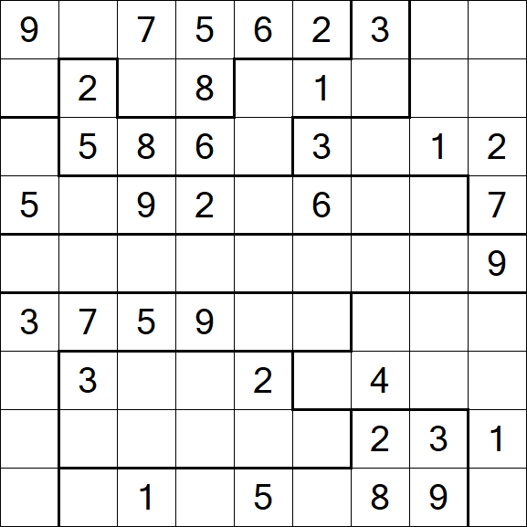 Jigsaw Sudoku - Medium