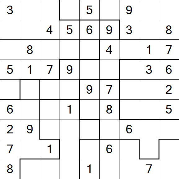 Jigsaw Sudoku - Mittel