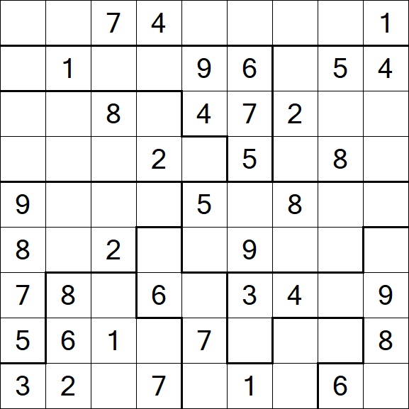 Jigsaw Sudoku - Mittel