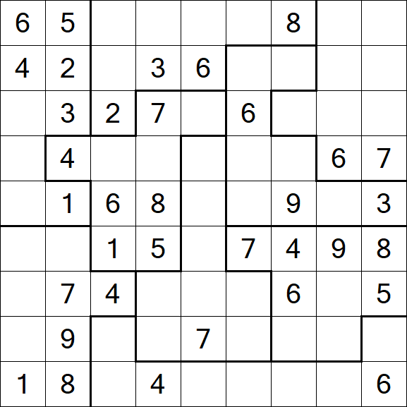 Jigsaw Sudoku - Medium