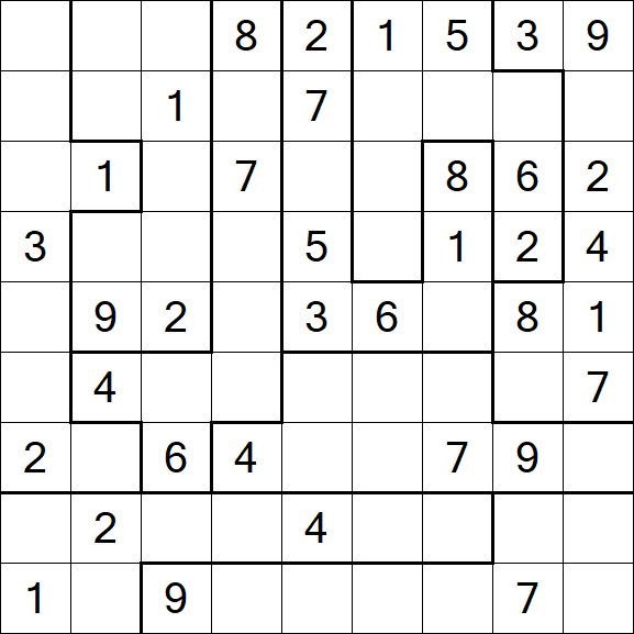 Jigsaw Sudoku - Medium