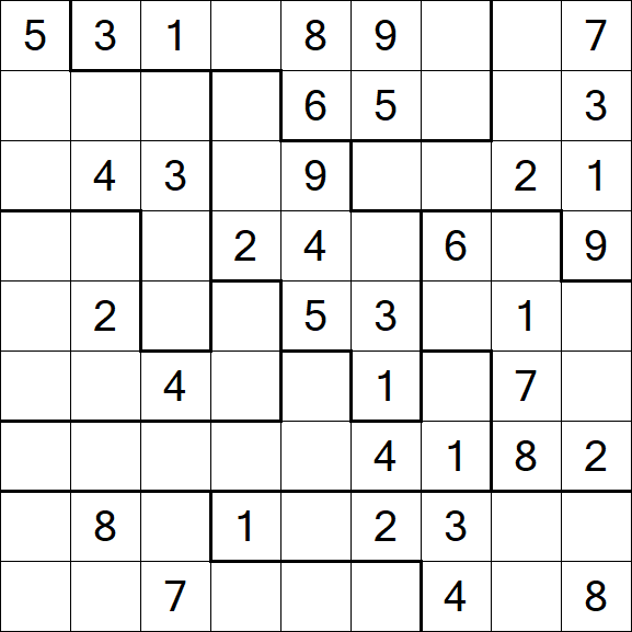 Jigsaw Sudoku - Médio