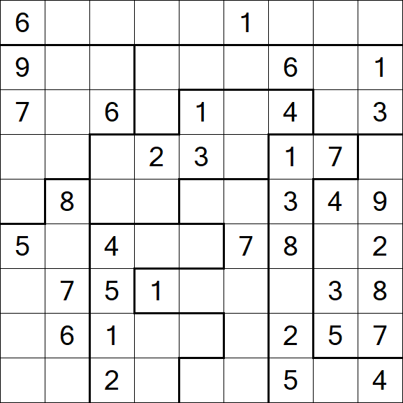 Jigsaw Sudoku - Médio