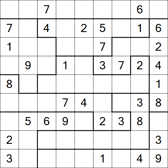 Jigsaw Sudoku - Medium