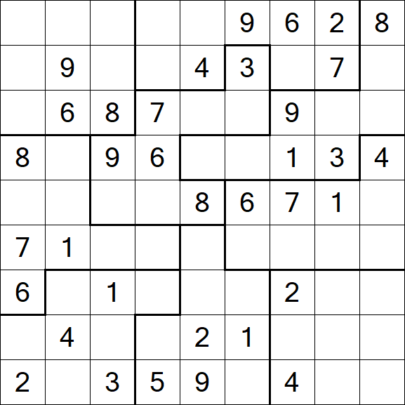 Jigsaw Sudoku - Moyen