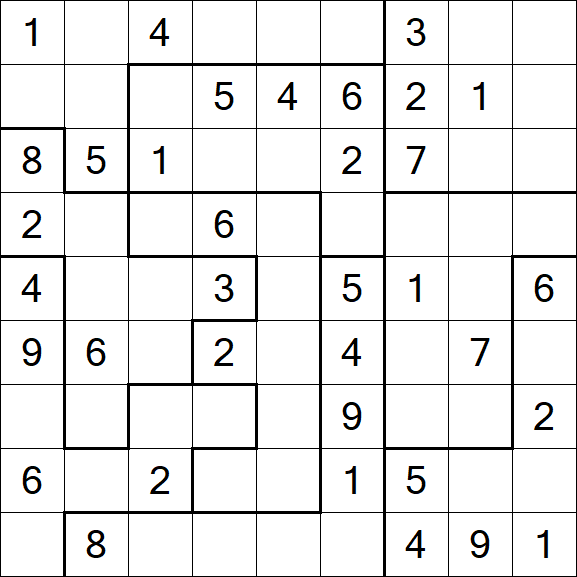Jigsaw Sudoku - Medium