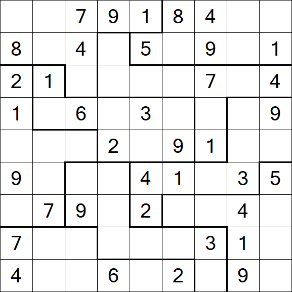 Jigsaw Sudoku - Médio