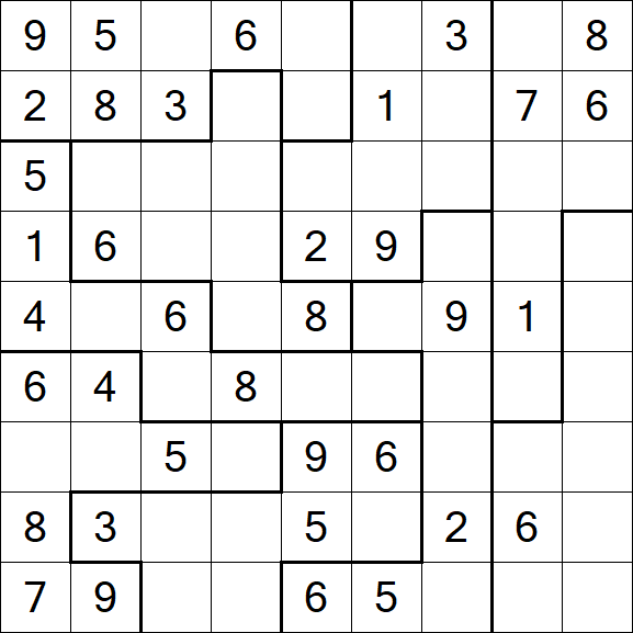 Jigsaw Sudoku - Moyen