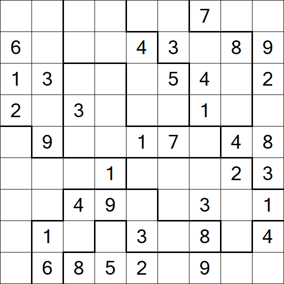Jigsaw Sudoku - Medium