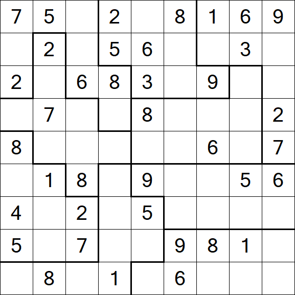 Jigsaw Sudoku - Médio