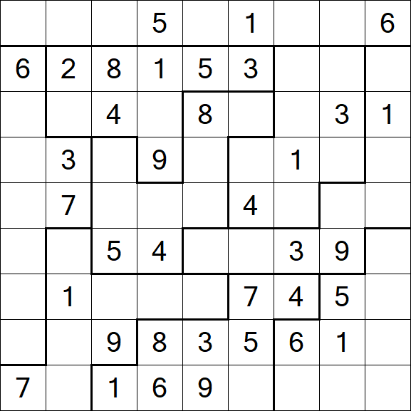 Jigsaw Sudoku - Moyen