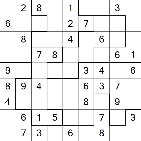 Jigsaw Sudoku - Medium