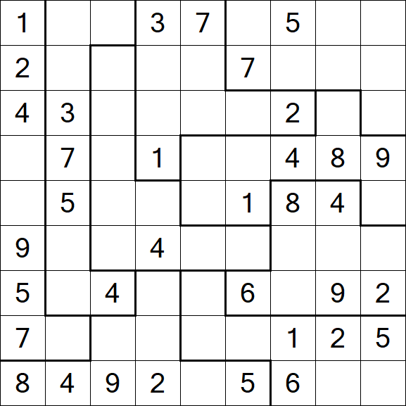 Jigsaw Sudoku - Moyen