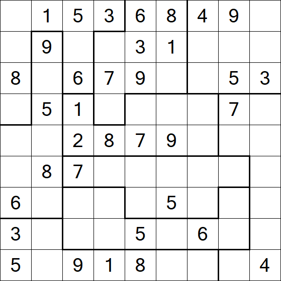 Jigsaw Sudoku - Médio