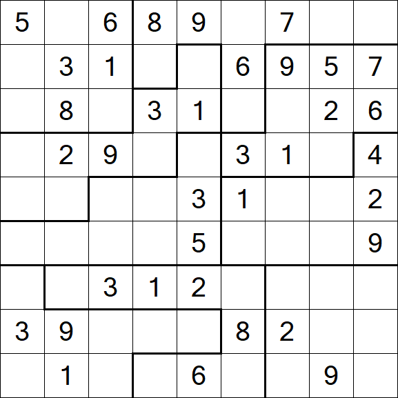 Jigsaw Sudoku - Médio
