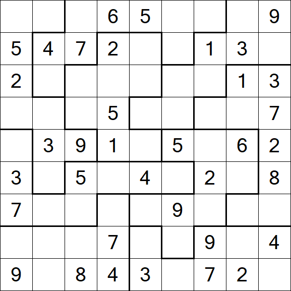 Jigsaw Sudoku - Médio