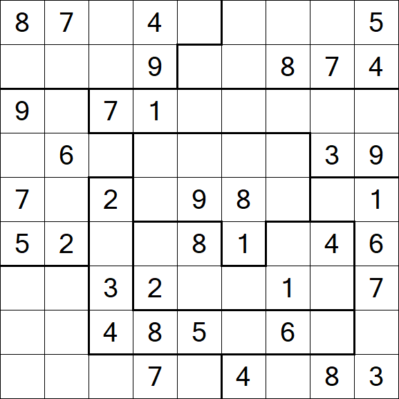 Jigsaw Sudoku - Medium