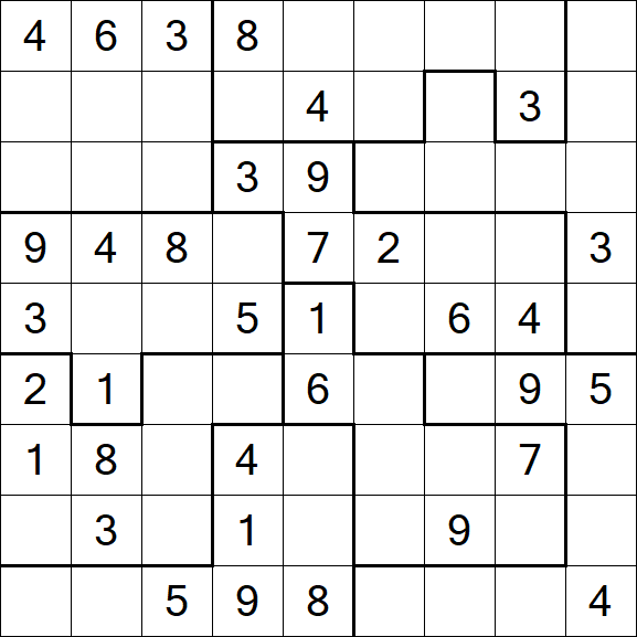 Jigsaw Sudoku - Medium