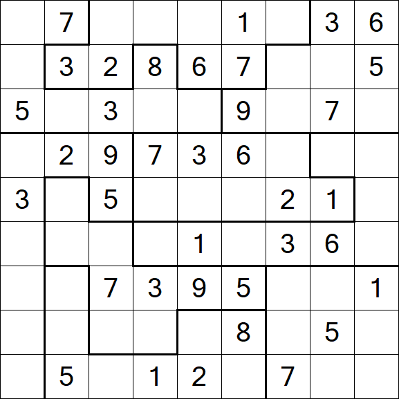 Jigsaw Sudoku - Medium