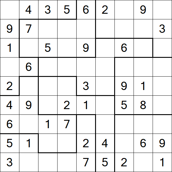 Jigsaw Sudoku - Medium
