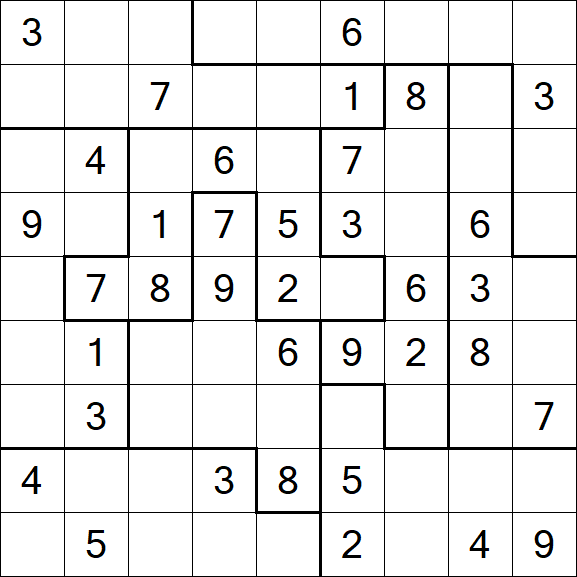 Jigsaw Sudoku - Medium
