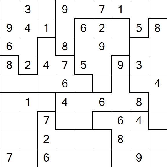 Jigsaw Sudoku - Medium
