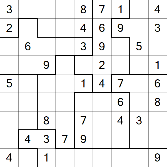 Jigsaw Sudoku - Medium