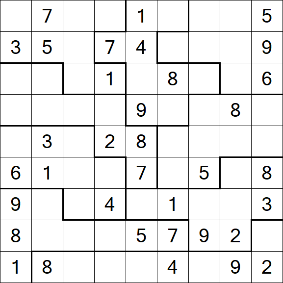 Jigsaw Sudoku - Medium