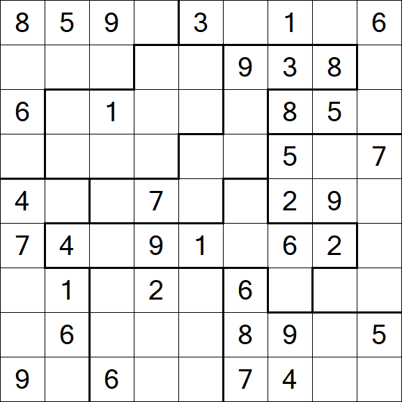 Jigsaw Sudoku - Medium