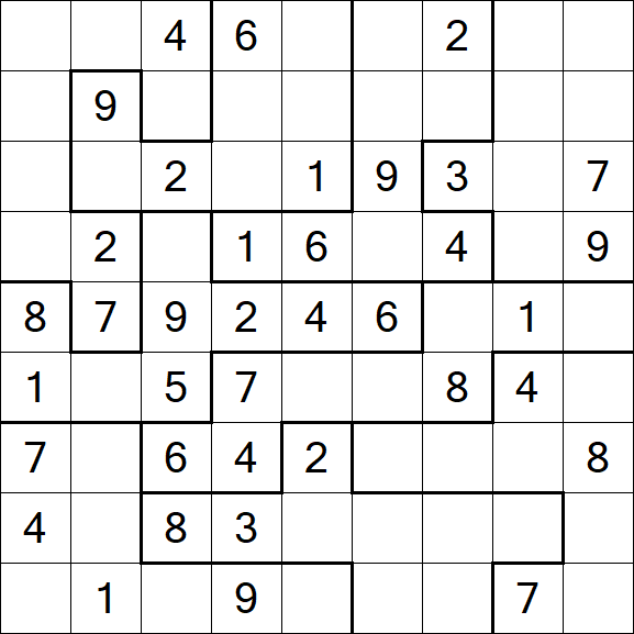 Jigsaw Sudoku - Medium