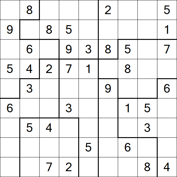 Jigsaw Sudoku - Medium
