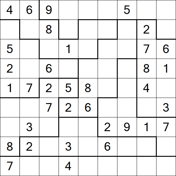 Jigsaw Sudoku - Medium