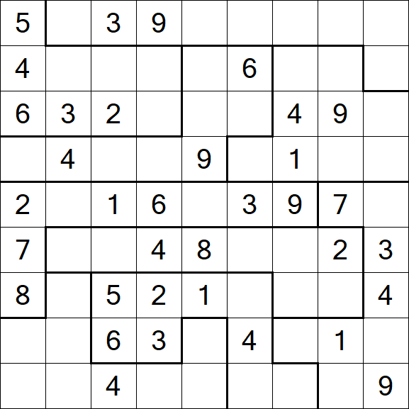 Jigsaw Sudoku - Medium