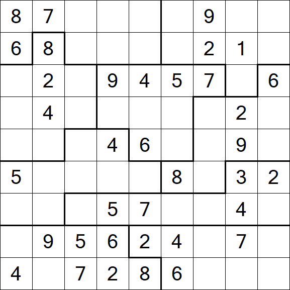Jigsaw Sudoku - Medium