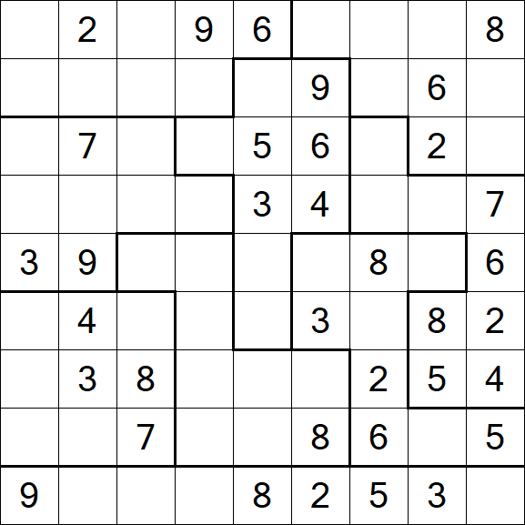 Jigsaw Sudoku - Medium