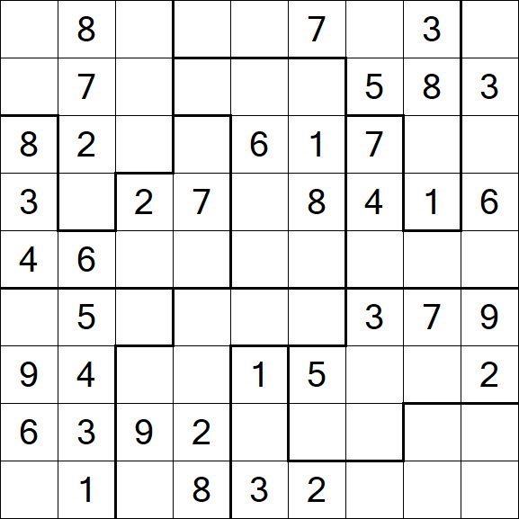 Jigsaw Sudoku - Medium