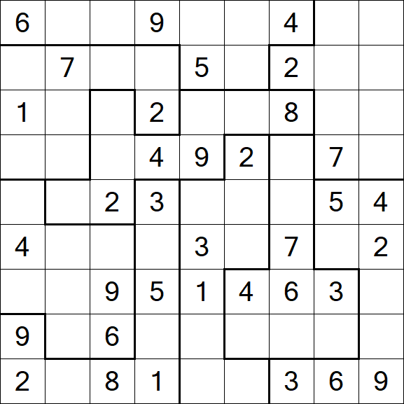 Jigsaw Sudoku - Medium