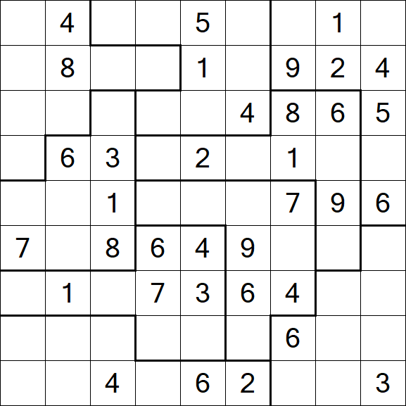 Jigsaw Sudoku - Medium