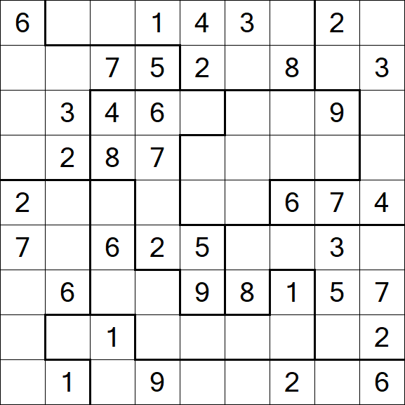 Jigsaw Sudoku - Medium