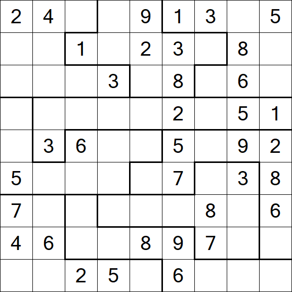 Jigsaw Sudoku - Medium
