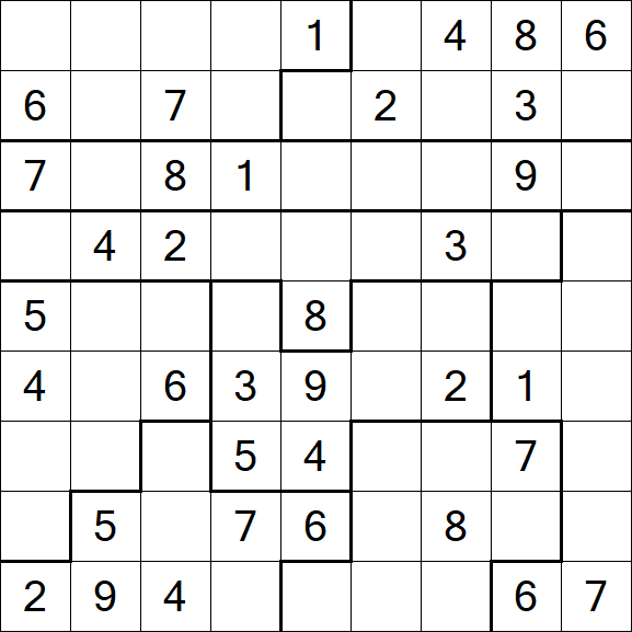 Jigsaw Sudoku - Medium