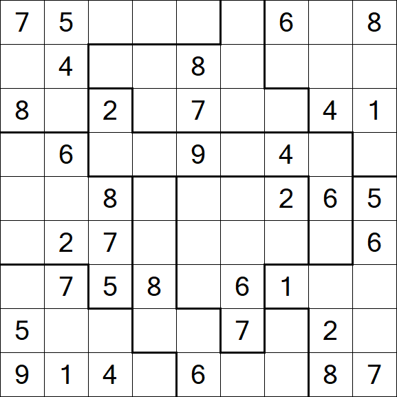 Jigsaw Sudoku - Medium