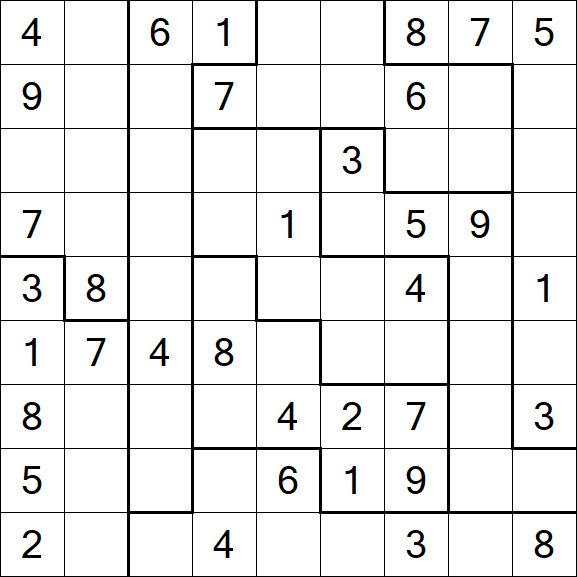 Jigsaw Sudoku - Medium