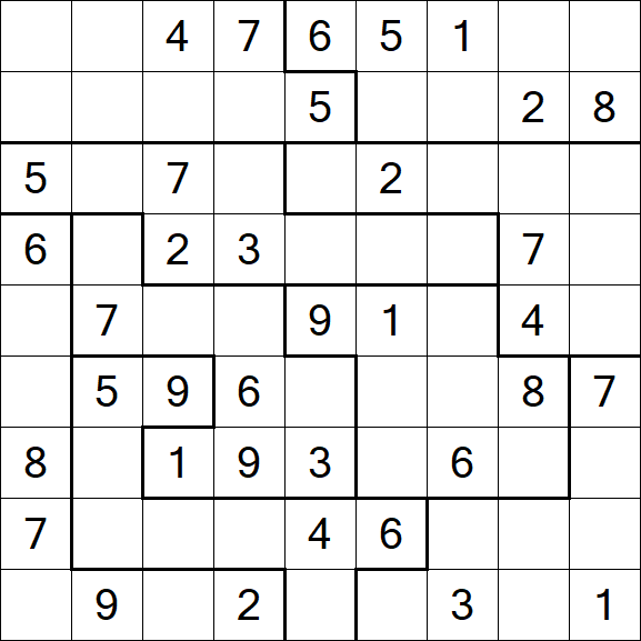 Jigsaw Sudoku - Medium