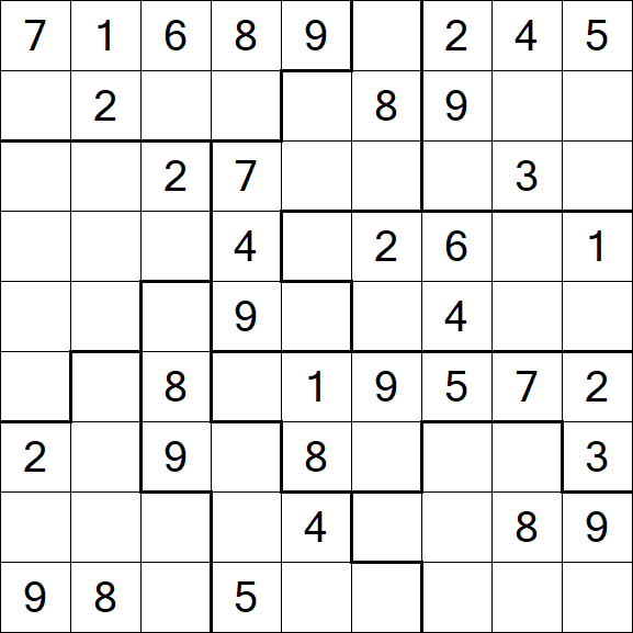 Jigsaw Sudoku - Medium